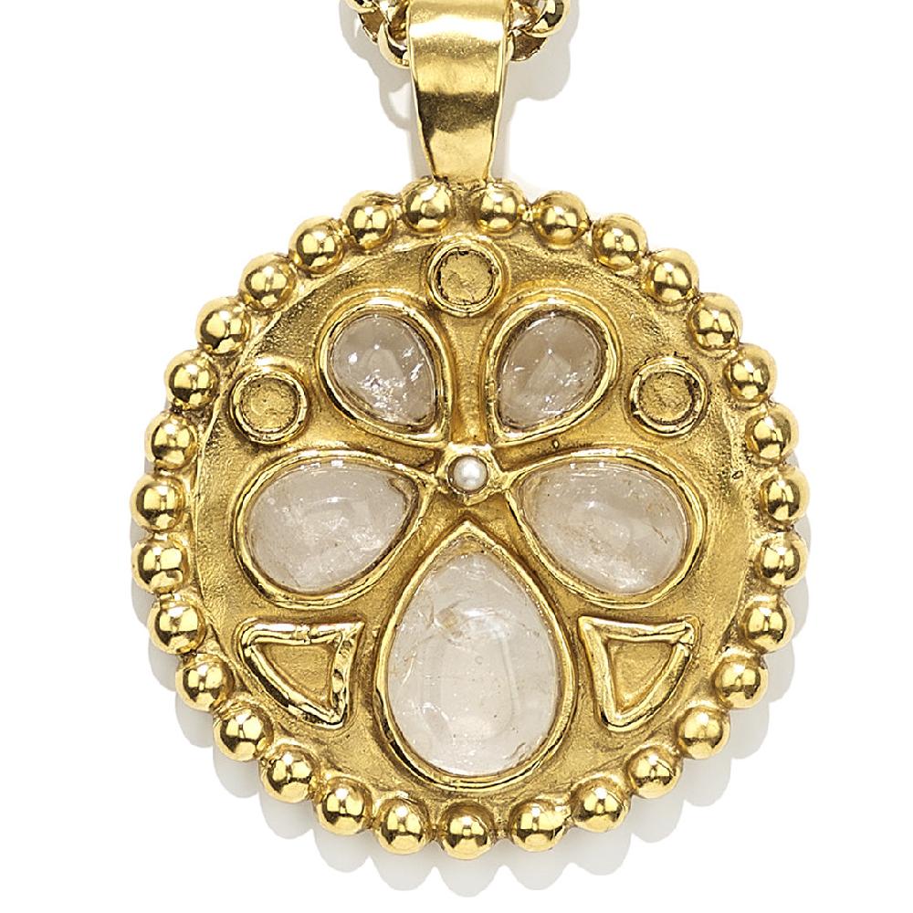 Goossens Paris Collier Médaillon Cachemire