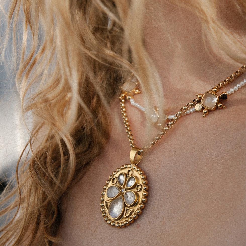 Goossens Paris Collier Médaillon Cachemire