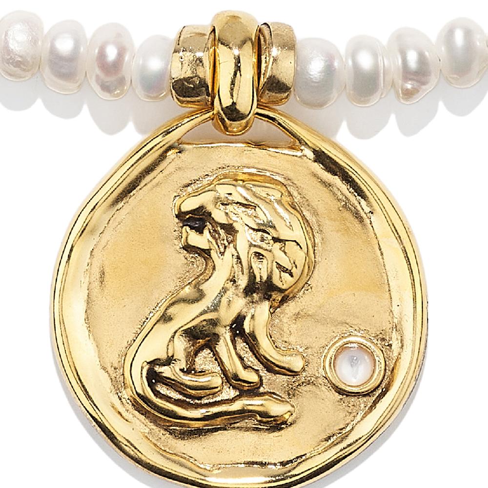 Goossens Paris Collier Perles Astro Lion