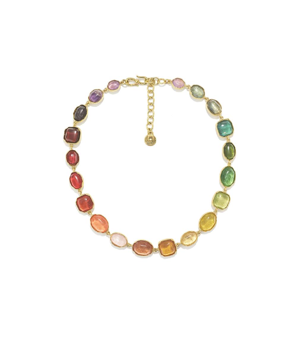 goossens paris Collier Rainbow Cabochons