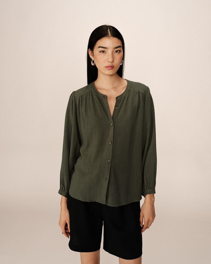grace & mila BLOUSE VERT PORTRAIT