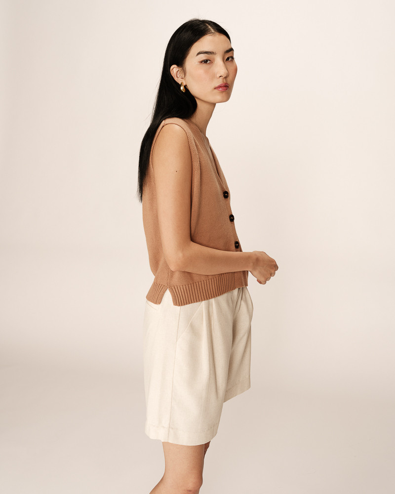 Grace & Mila CARDIGAN CAMEL PANCAKE