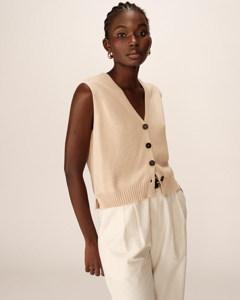 grace & mila CARDIGAN ECRU PANCAKE