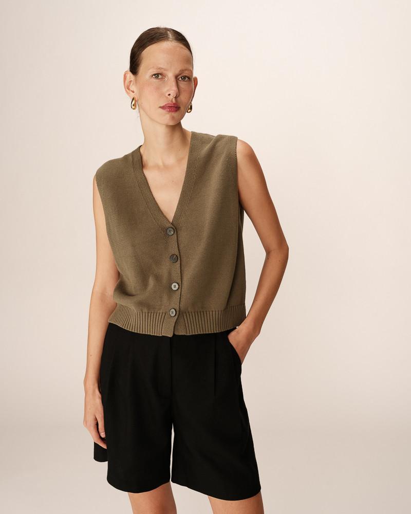 grace & mila CARDIGAN KAKI PANCAKE