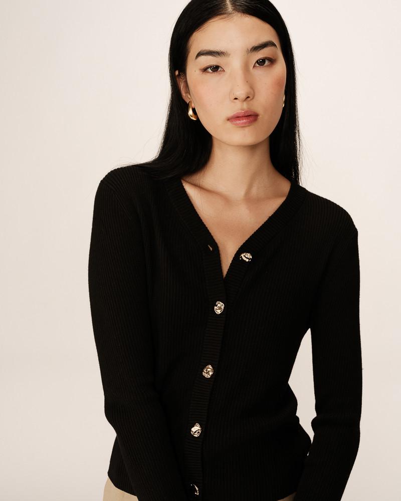 grace & mila CARDIGAN NOIR PANINO