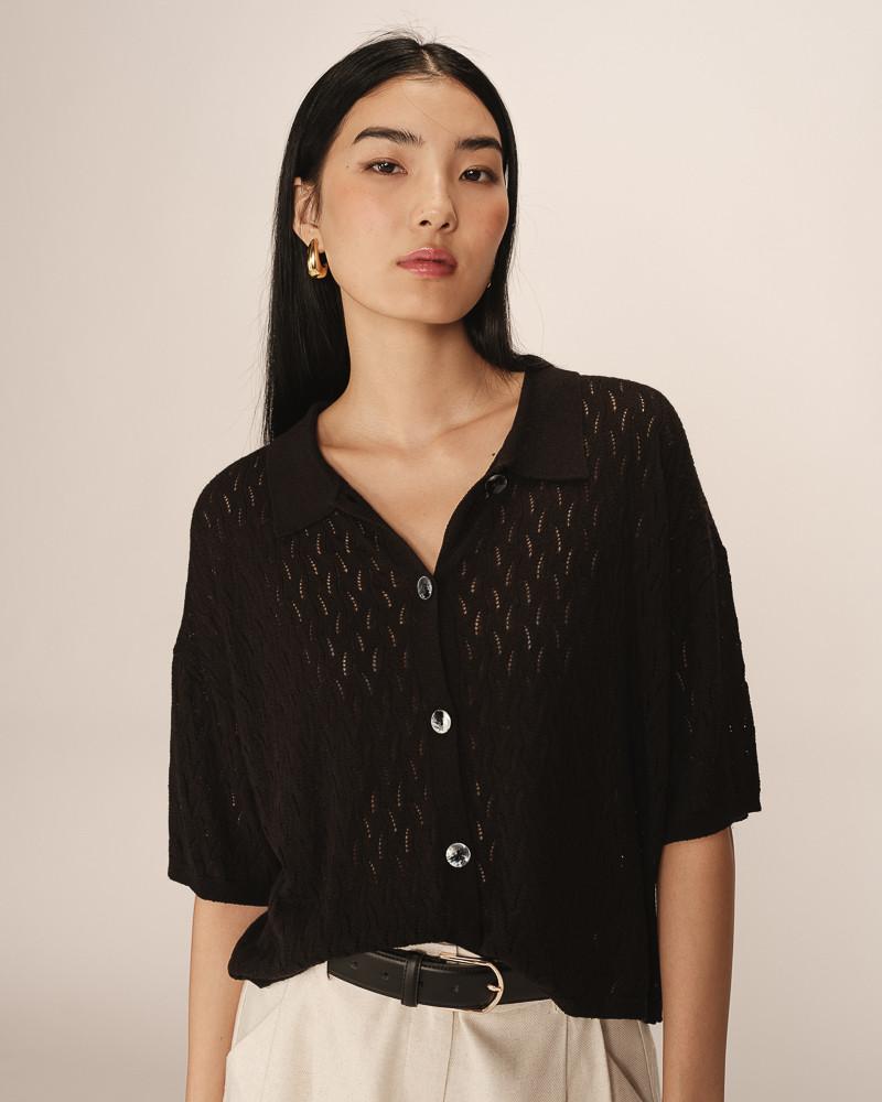 grace & mila CARDIGAN NOIR PAO