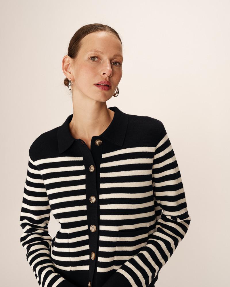 Grace & Mila CARDIGAN RAYURES MARINE PAM