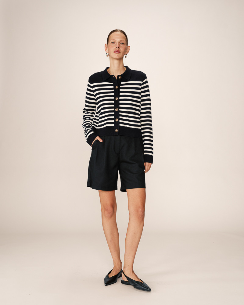 Grace & Mila CARDIGAN RAYURES MARINE PAM