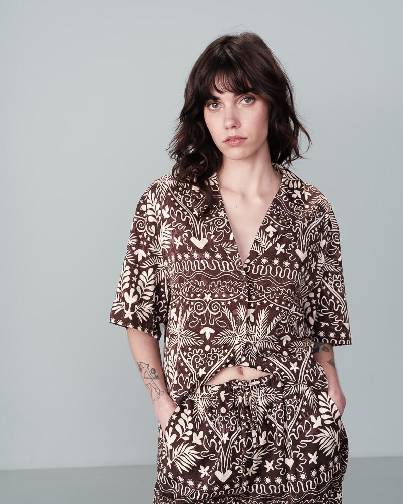 grace & mila CHEMISE CHOCOLAT NELITA