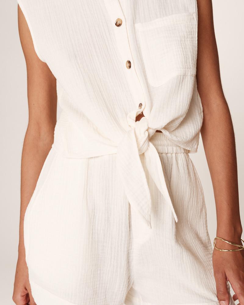 Grace & Mila CHEMISE ECRU REGLISSE