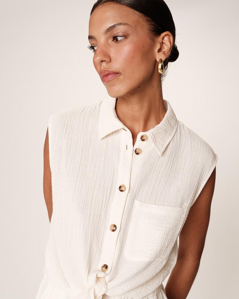 grace & mila CHEMISE ECRU REGLISSE
