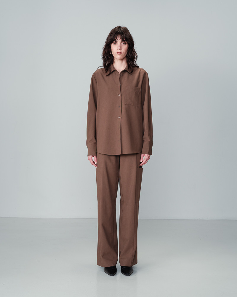 grace & mila CHEMISE TAUPE NONO