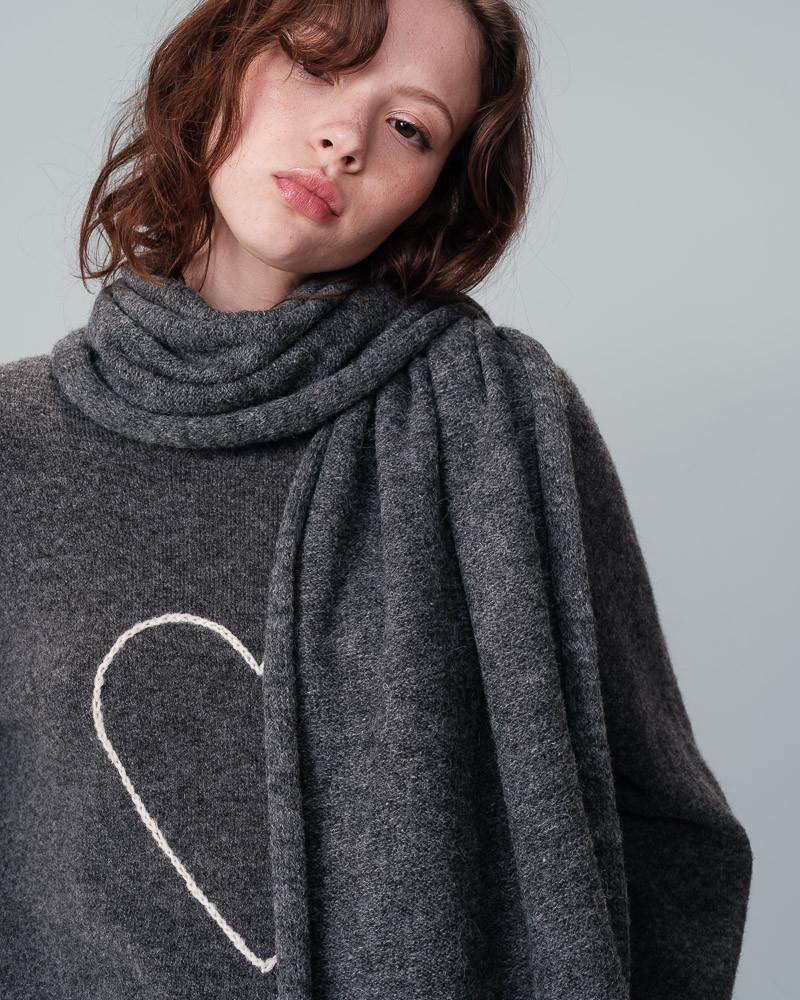 grace & mila ECHARPE ANTHRACITE NAOMIE
