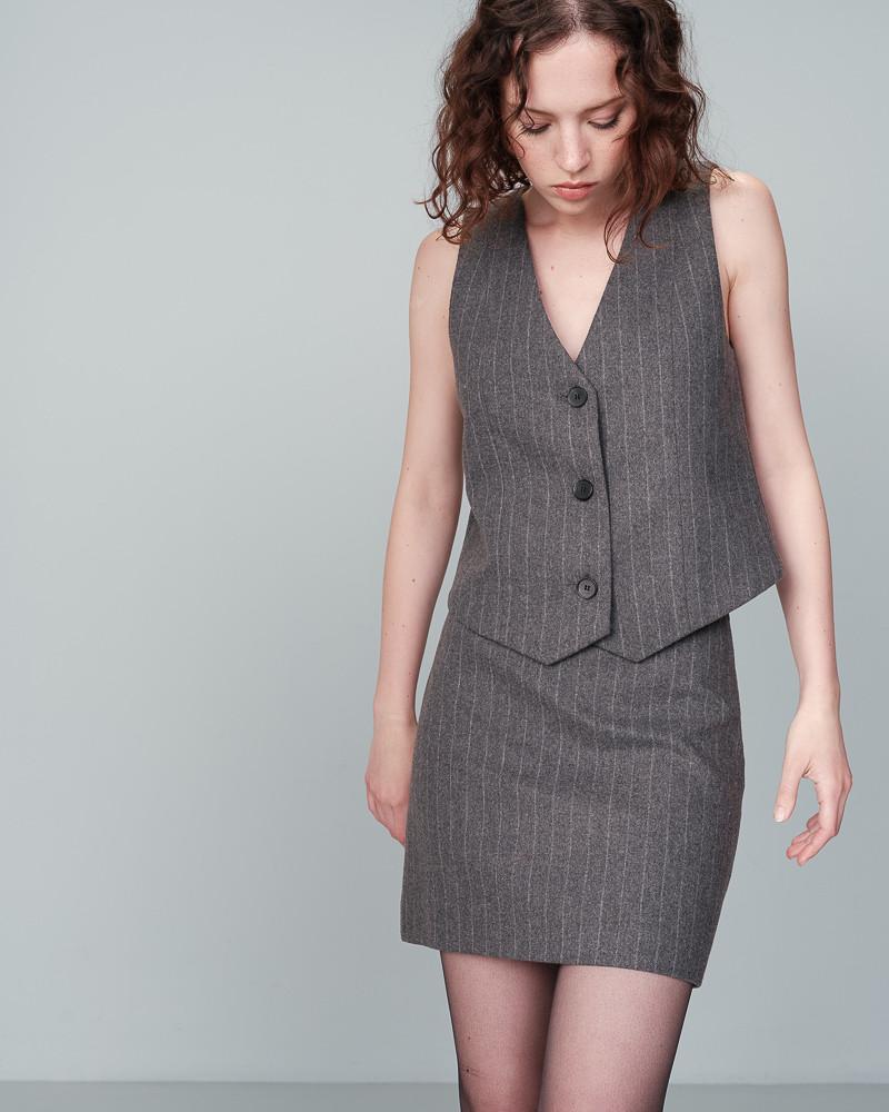 Grace & Mila GILET ANTHRACITE NICO