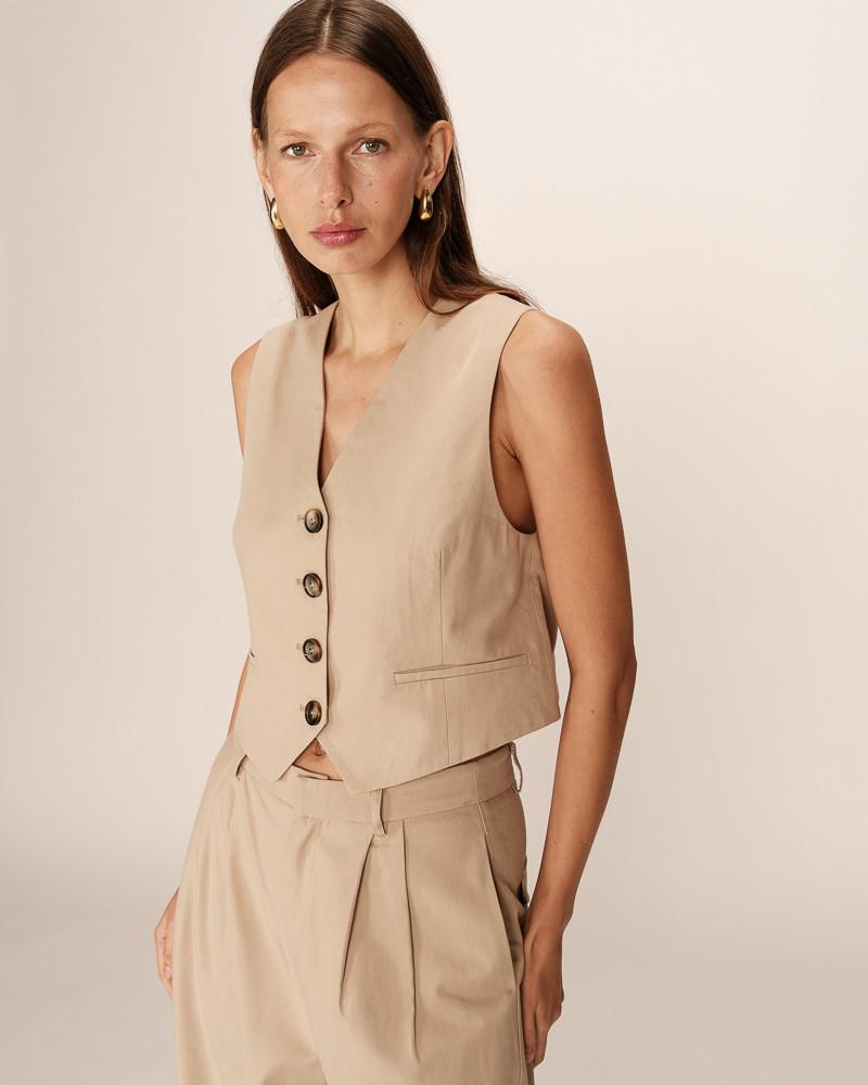 grace & mila GILET BEIGE PENN