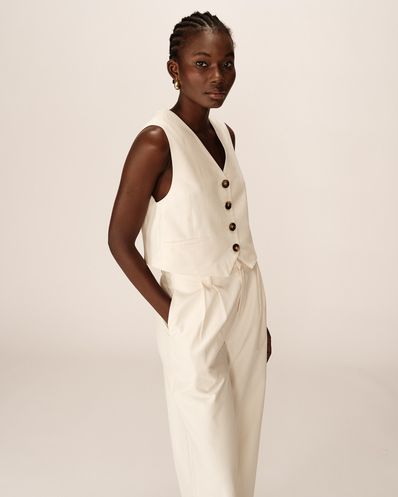 Grace & Mila GILET ECRU PENN