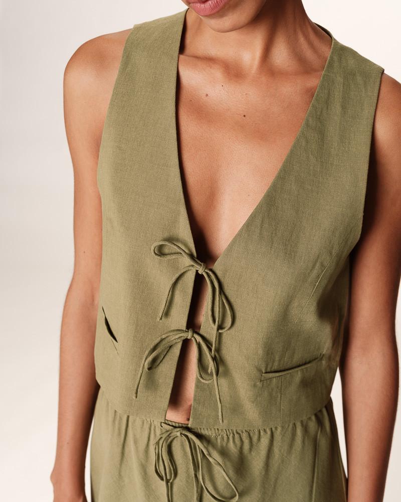 grace & mila GILET VERT RUBENS