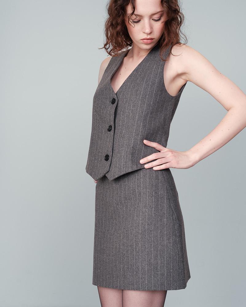 Grace & Mila JUPE ANTHRACITE NEEDLE