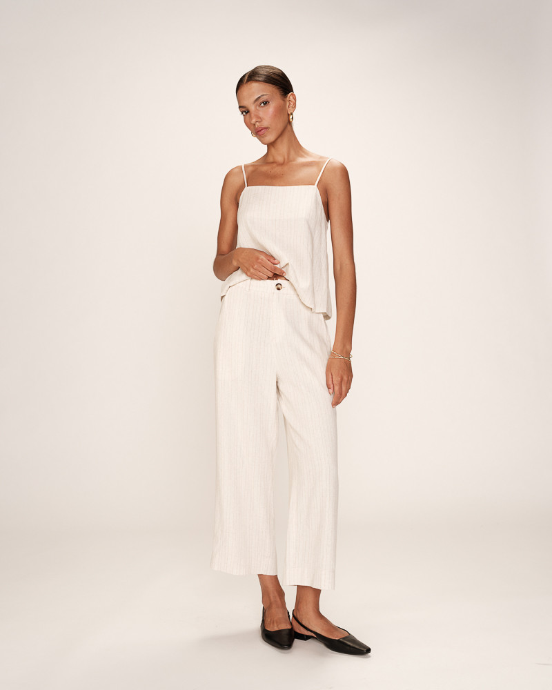 grace & mila PANTALON BEIGE ROMAIN