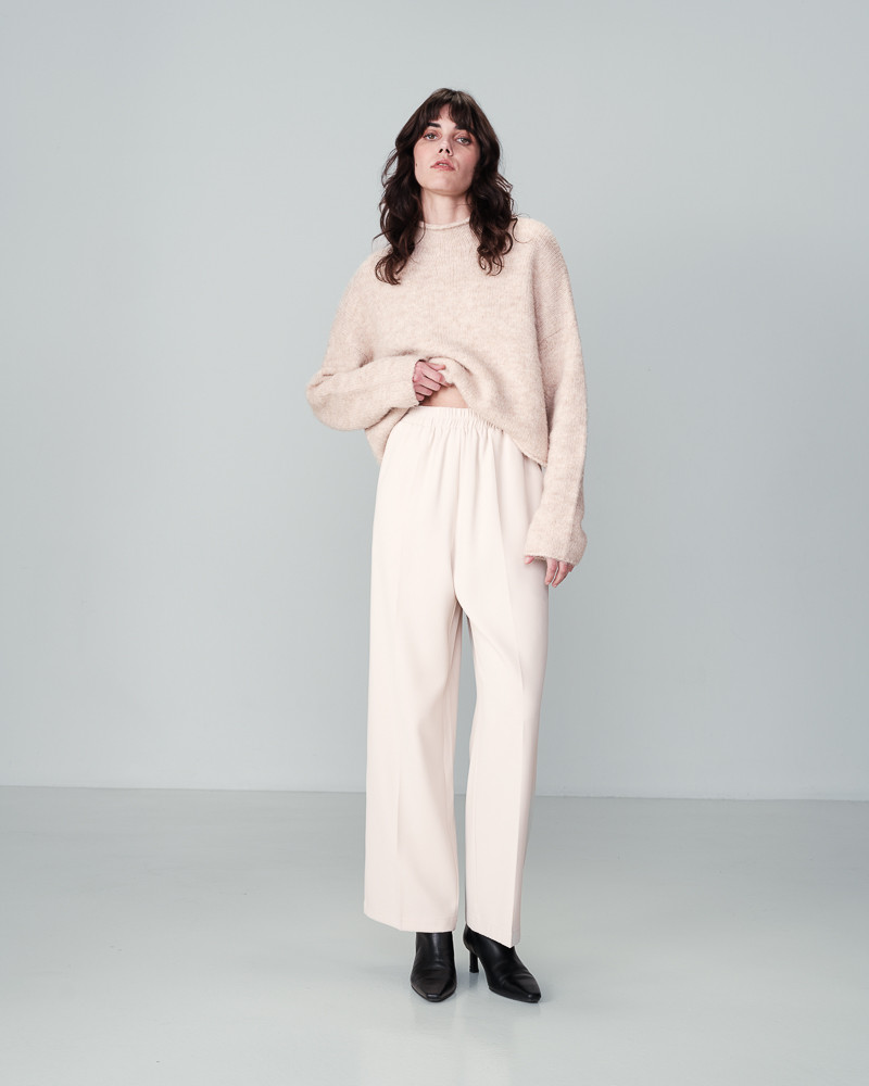 grace & mila PANTALON ECRU NOBLESSE