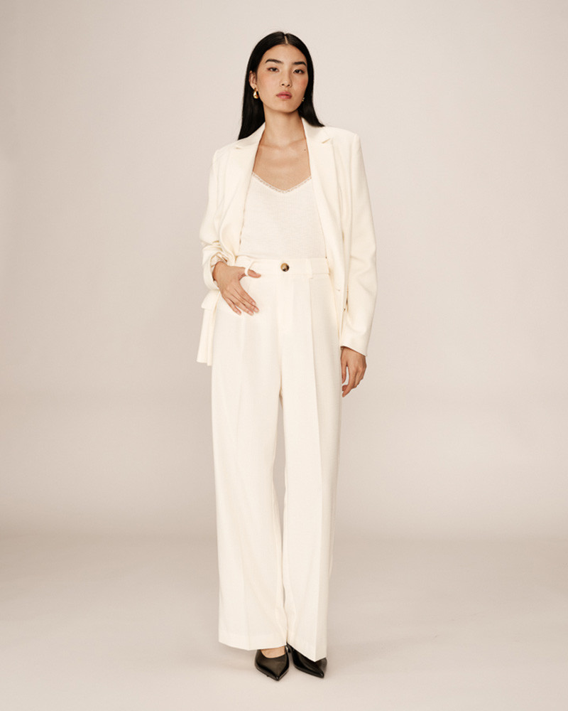 grace & mila PANTALON ECRU PIERRE