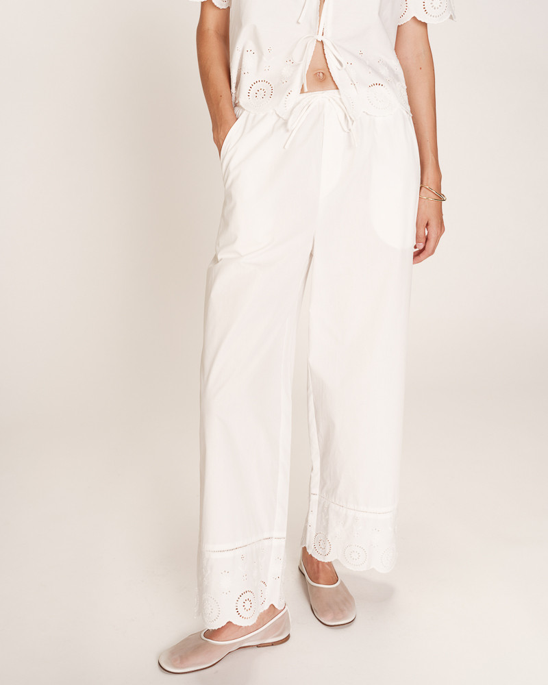 grace & mila PANTALON ECRU RENOIR