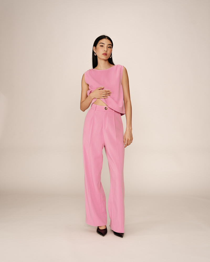 grace & mila PANTALON ROSE PIERRE