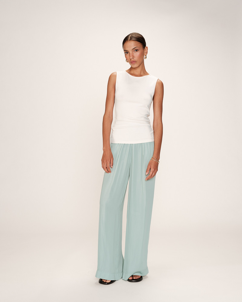grace & mila PANTALON VERT RAIN