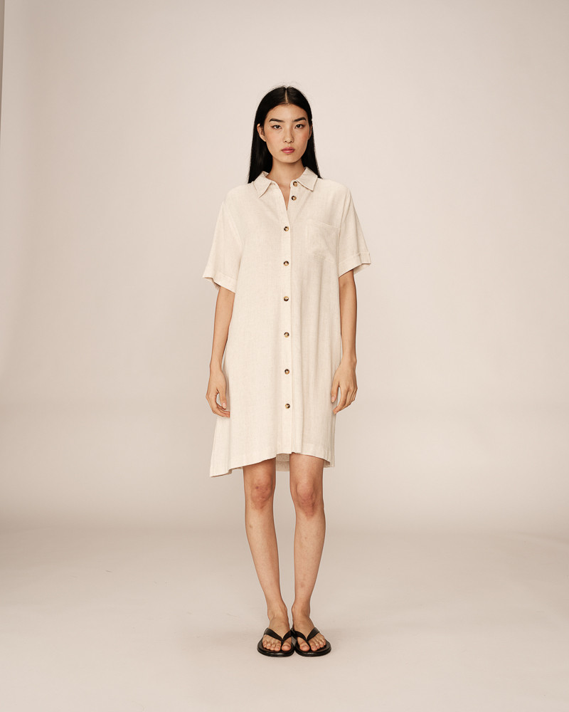Grace & Mila ROBE COURTE BEIGE PAQUITA