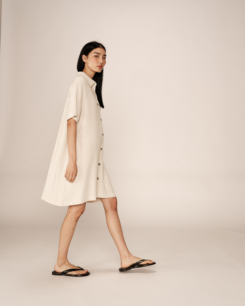 Grace & Mila ROBE COURTE BEIGE PAQUITA