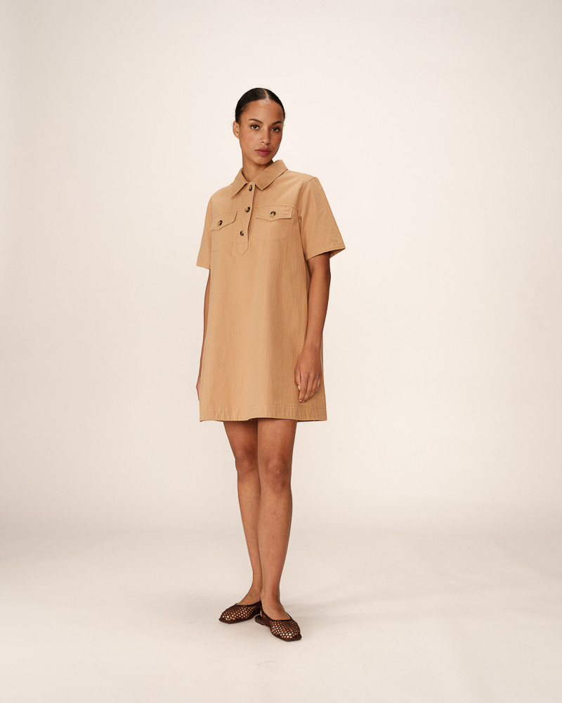 Grace & Mila ROBE COURTE CAMEL PHILINE