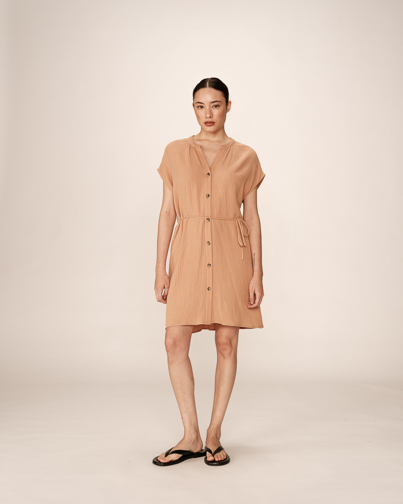 grace & mila ROBE COURTE CAMEL ROZANA