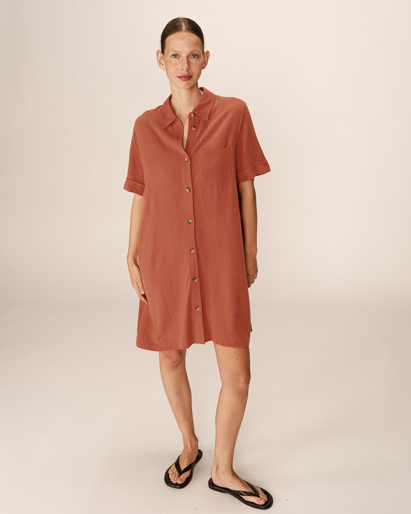 Grace & Mila ROBE COURTE TERRACOTTA PAQUITA