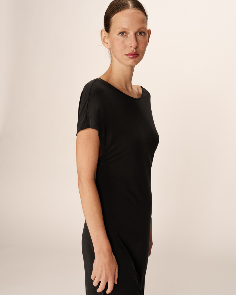 Grace & Mila ROBE LONGUE ANTHRACITE PEACE