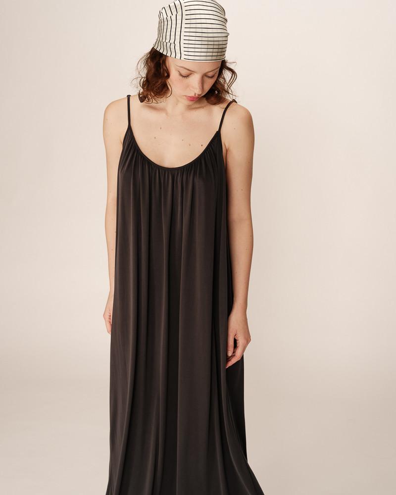 Grace & Mila ROBE LONGUE ANTHRACITE PIVOINE