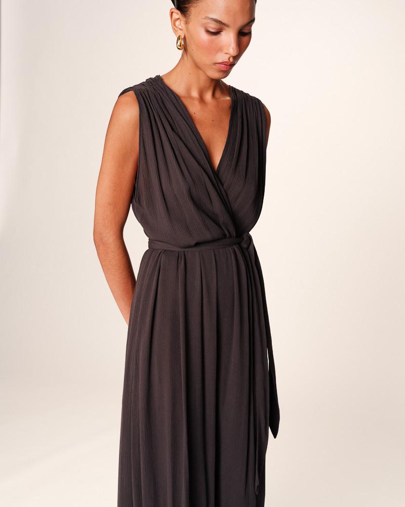 Grace & Mila ROBE LONGUE ANTHRACITE REGIS