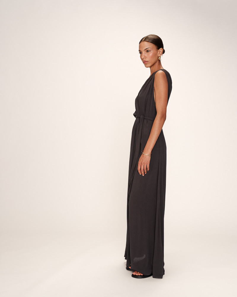 Grace & Mila ROBE LONGUE ANTHRACITE REGIS
