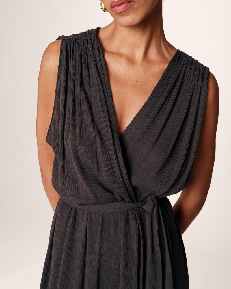 grace & mila ROBE LONGUE ANTHRACITE REGIS