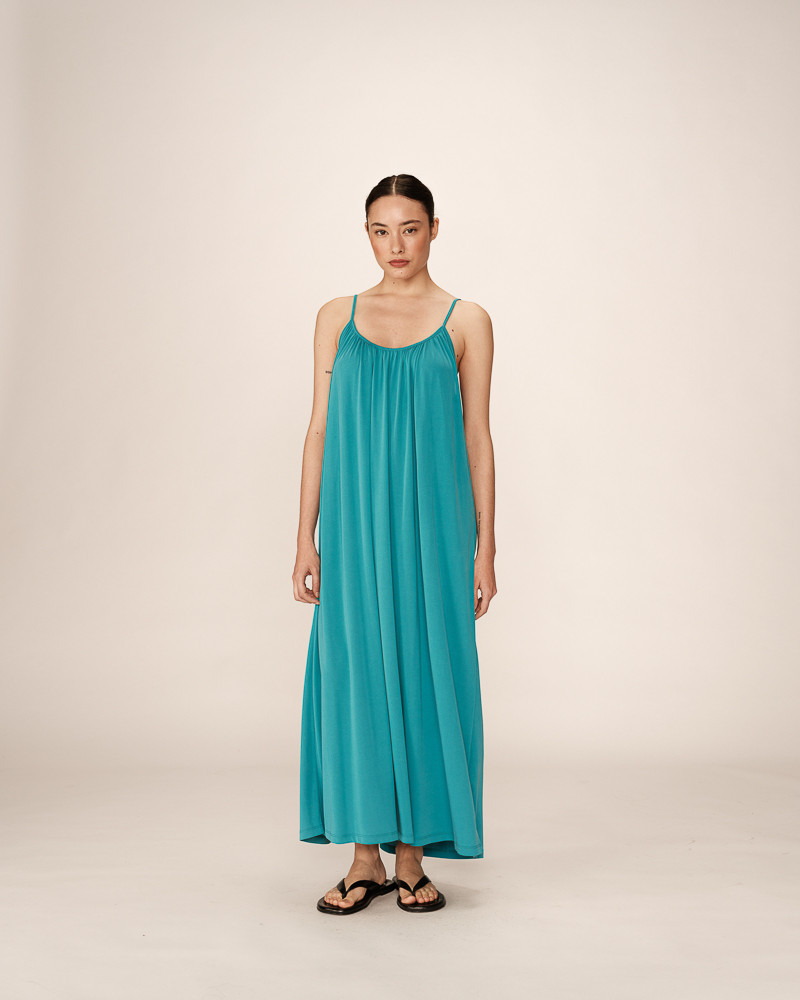 grace & mila ROBE LONGUE AQUA PIVOINE