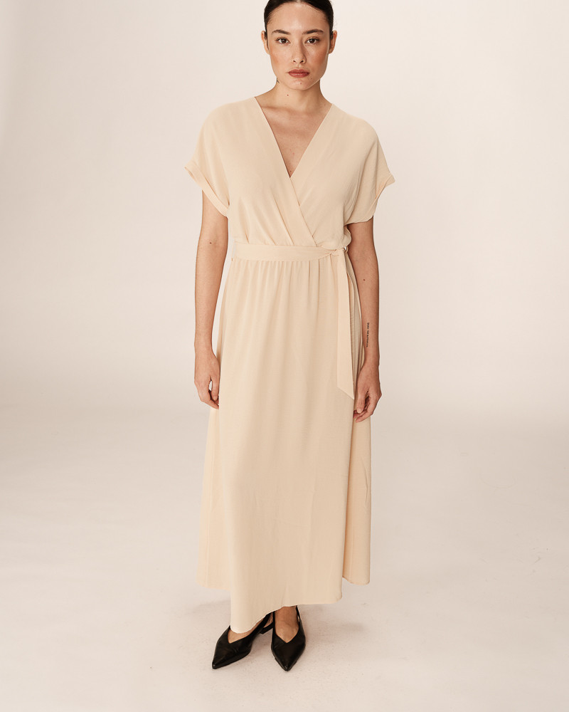 Grace & Mila ROBE LONGUE BEIGE PAPILLON