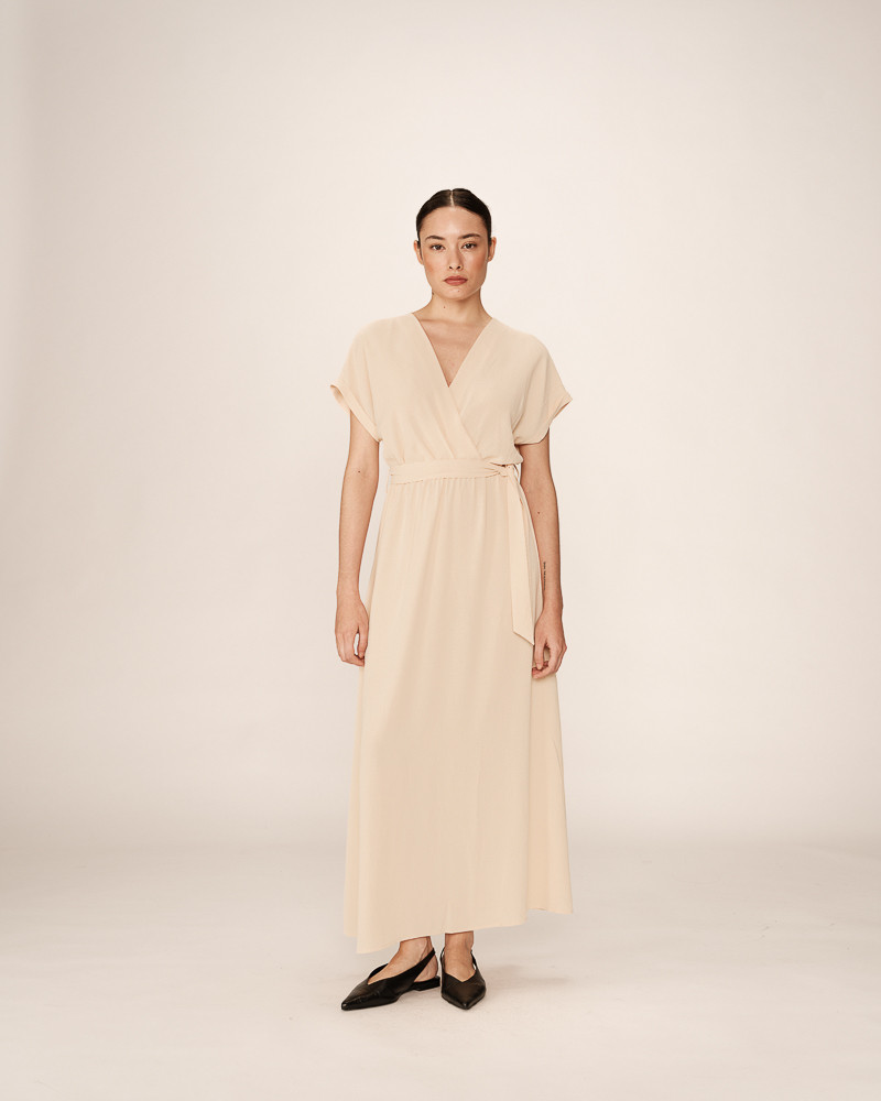 grace & mila ROBE LONGUE BEIGE PAPILLON