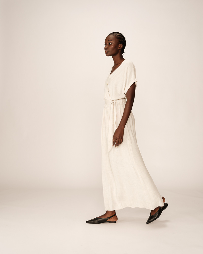 Grace & Mila ROBE LONGUE BEIGE POLLEN