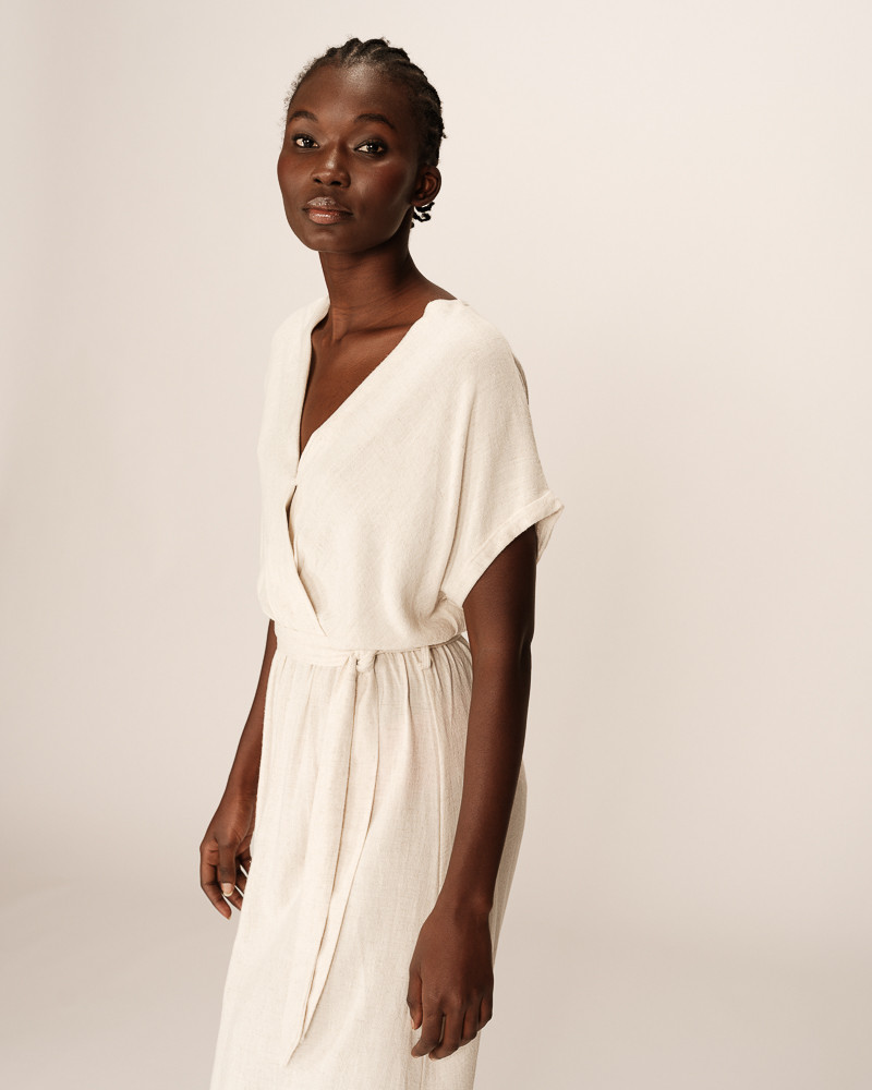Grace & Mila ROBE LONGUE BEIGE POLLEN