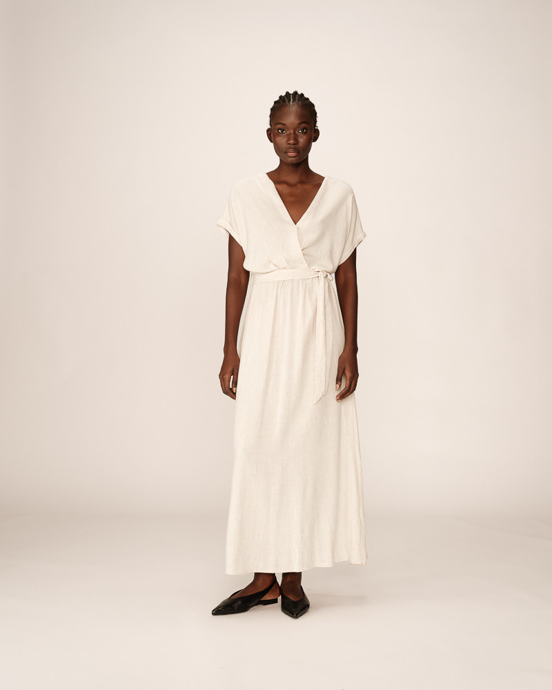 grace & mila ROBE LONGUE BEIGE POLLEN