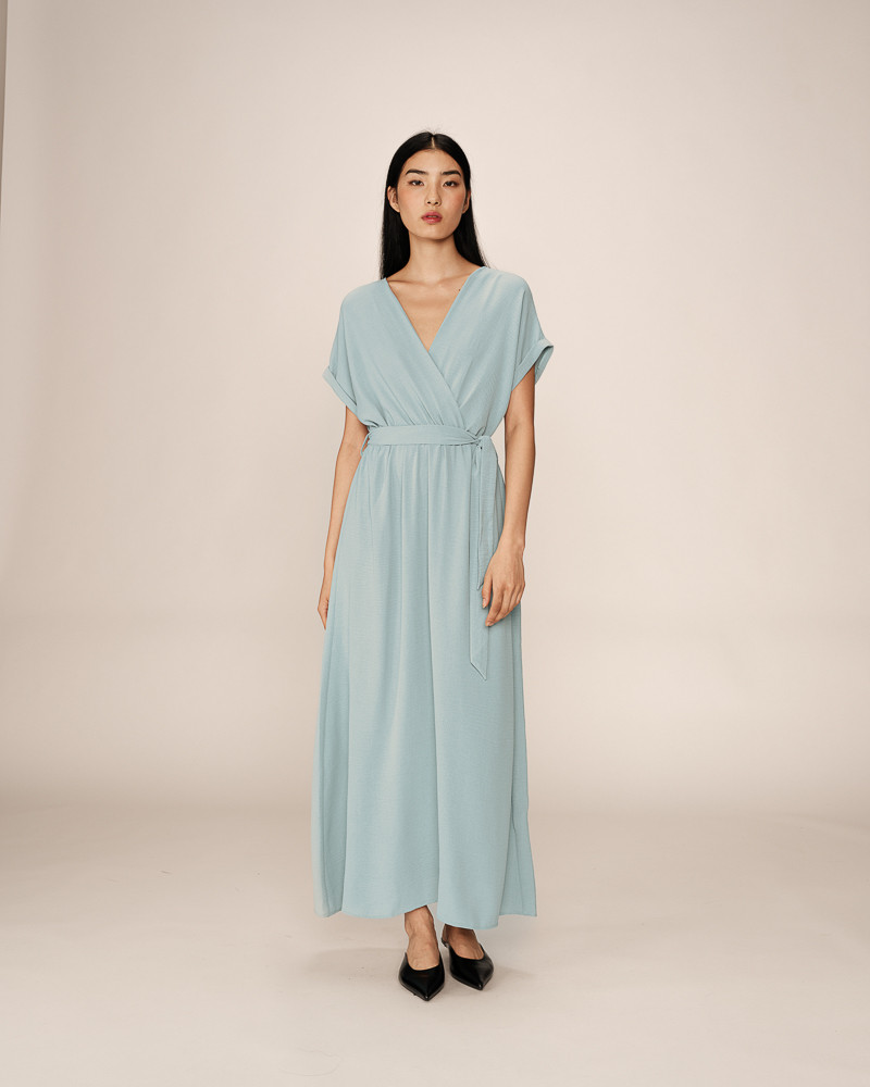 grace & mila ROBE LONGUE BLEU PAPILLON