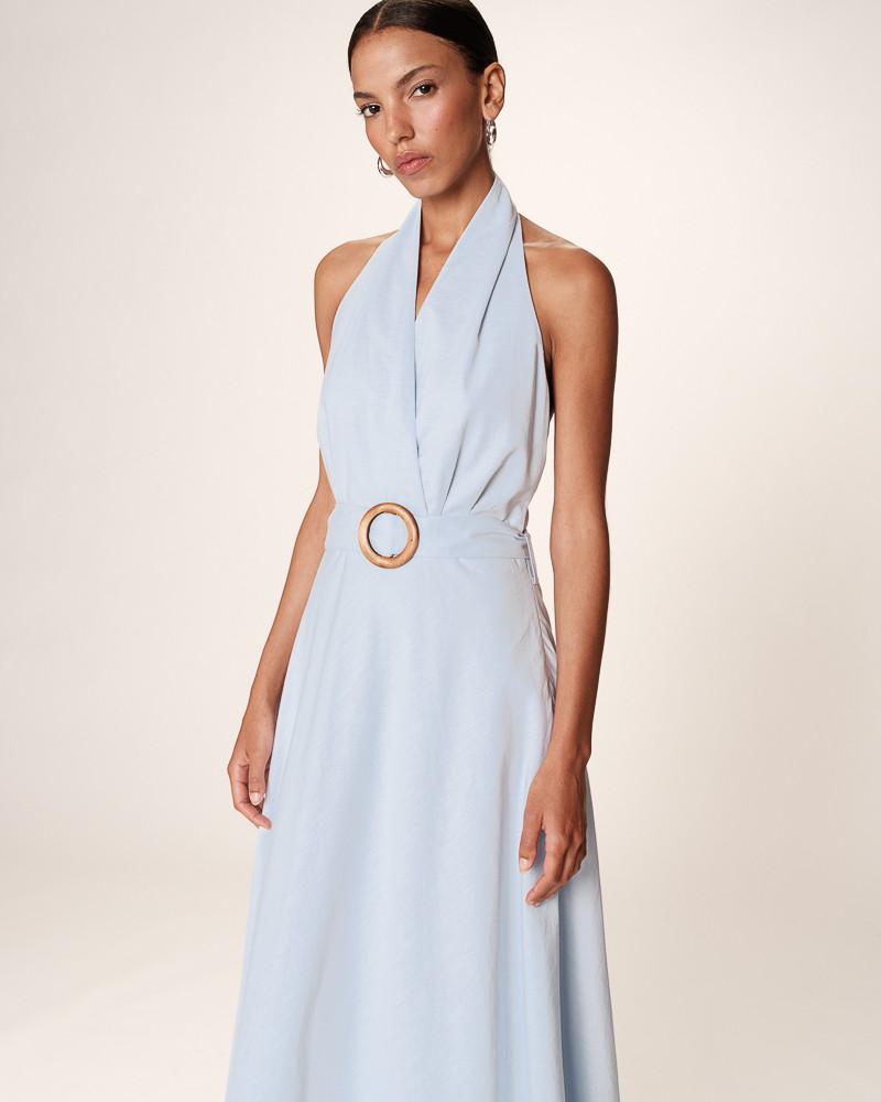 Grace & Mila ROBE LONGUE BLEU ROSAMOUR