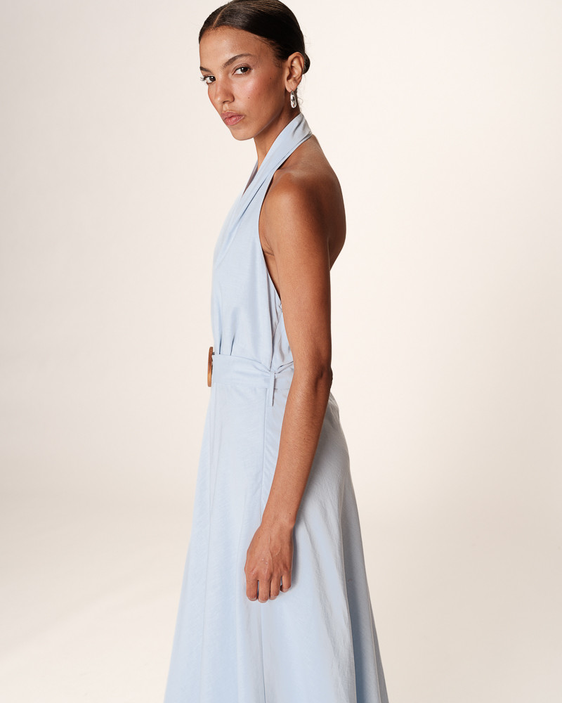 Grace & Mila ROBE LONGUE BLEU ROSAMOUR