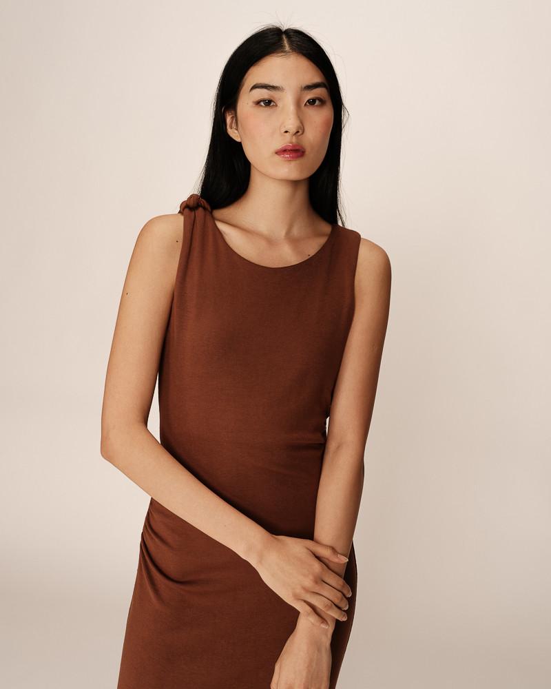 Grace & Mila ROBE LONGUE CHOCOLAT PISTACHE