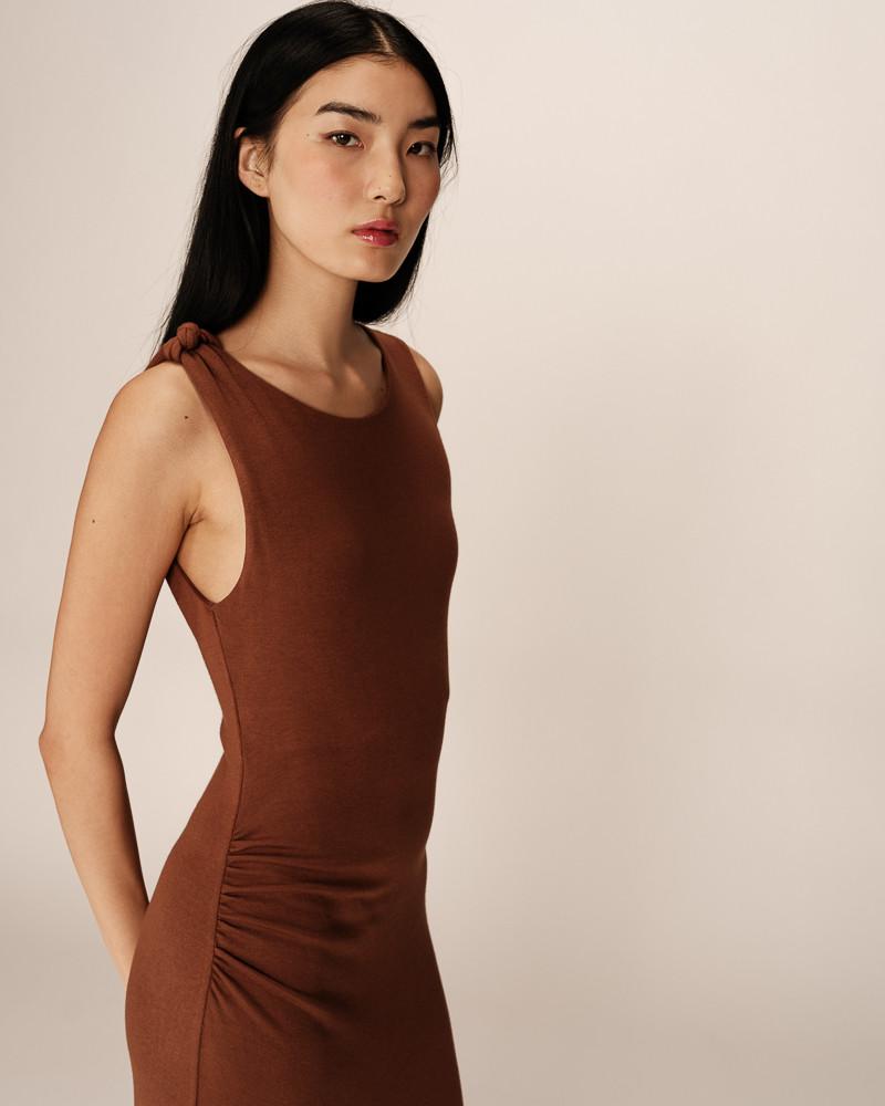 grace & mila ROBE LONGUE CHOCOLAT PISTACHE