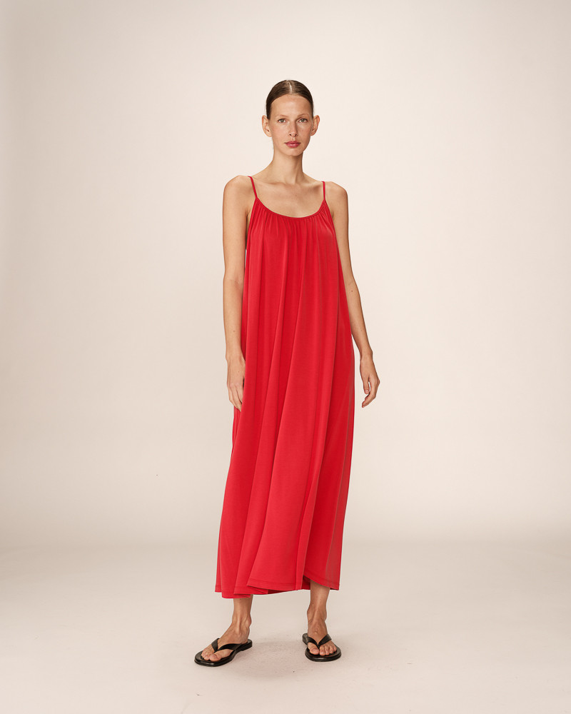 grace & mila ROBE LONGUE FRAMBOISE PIVOINE